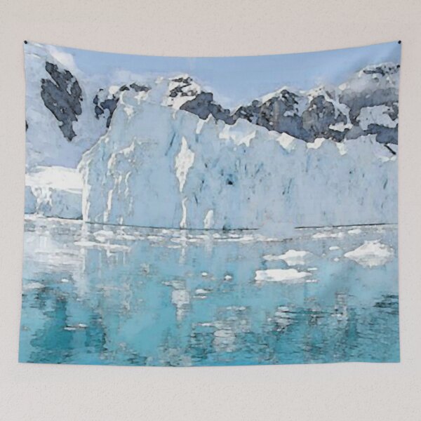 Item preview, north and south pole, snow on mountains and ice in sea designed and sold by AA-designstore.
