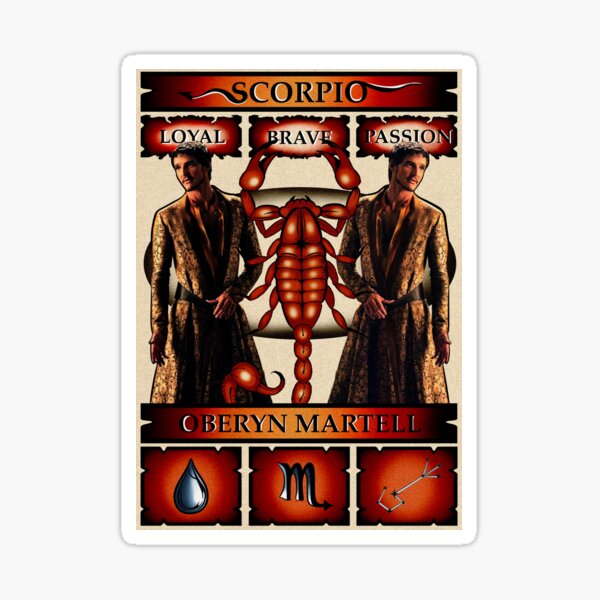 Item preview, Oberyn Martell Scorpio Artwork designed and sold by OsoStudios.