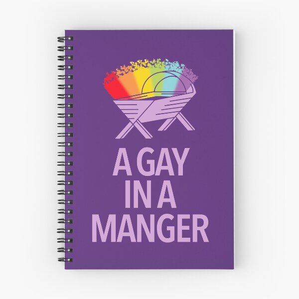 Item preview, A Gay in a Manger - purple text designed and sold by Strongleton.