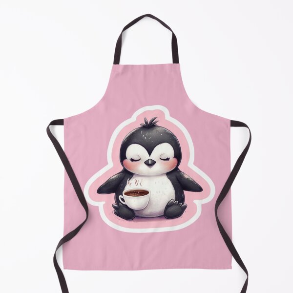 Item preview, Penguin Relaxing in Yoga Pose Drinking Tea designed and sold by CreatedbyKandJ.