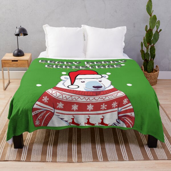 Item preview, Festive Polar Bear with Christmas Sweater & Hat designed and sold by Vestina88.