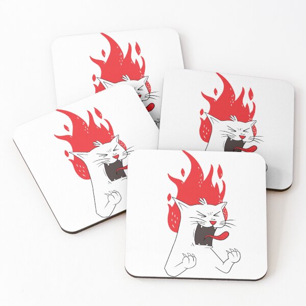 Item preview, flame cat designed and sold by bk501.