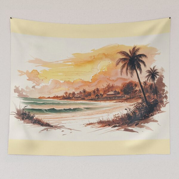 Item preview, Vintage Pencil Sketch Of Okinawa designed and sold by CosmicFreedom9.