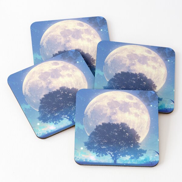 Item preview, Majestic Tree Under Full Moon – Mystical Night Landscape Art designed and sold by The Deep Studio.