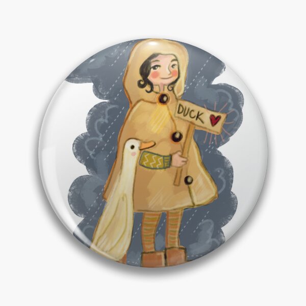 Item preview, I love ducks, girl with a duck in the rain designed and sold by Dormitria.