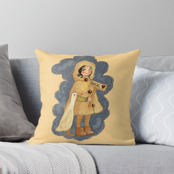Item preview, I love ducks, girl with a duck in the rain designed and sold by Dormitria.