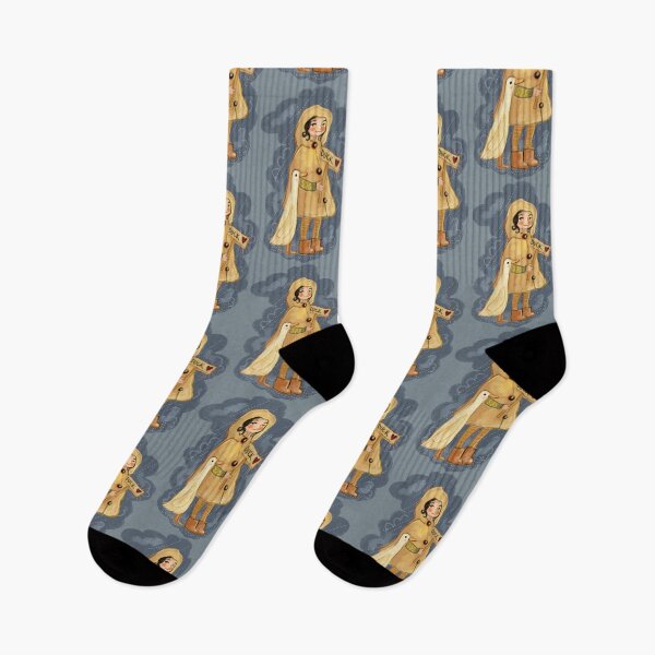 Item preview, I love ducks, girl with a duck in the rain designed and sold by Dormitria.