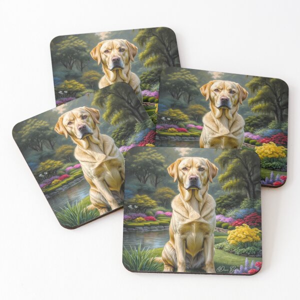 Item preview, Bronson Yellow Labrador Retriever Dog Painting designed and sold by Heart and Soul Studio.