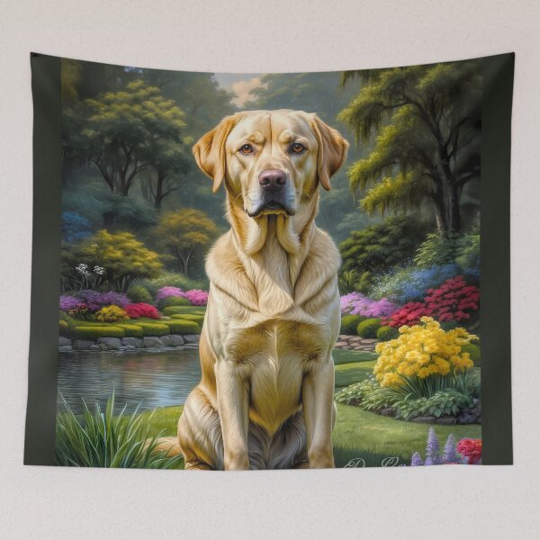 Item preview, Bronson Yellow Labrador Retriever Dog Painting designed and sold by Heart and Soul Studio.