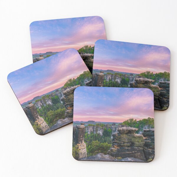 Item preview, Panorama of Bastei bridge during sunset designed and sold by raphotography88.