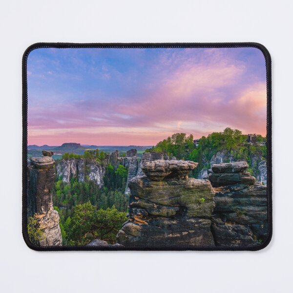 Item preview, Panorama of Bastei bridge during sunset designed and sold by raphotography88.