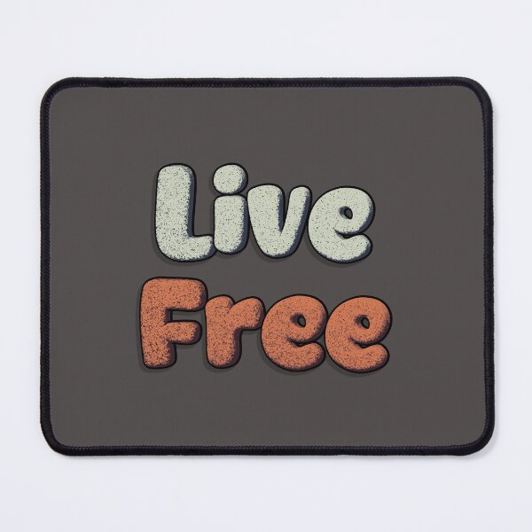 Item preview, "Live Free" Cartoon Style typography designed and sold by trepiu.