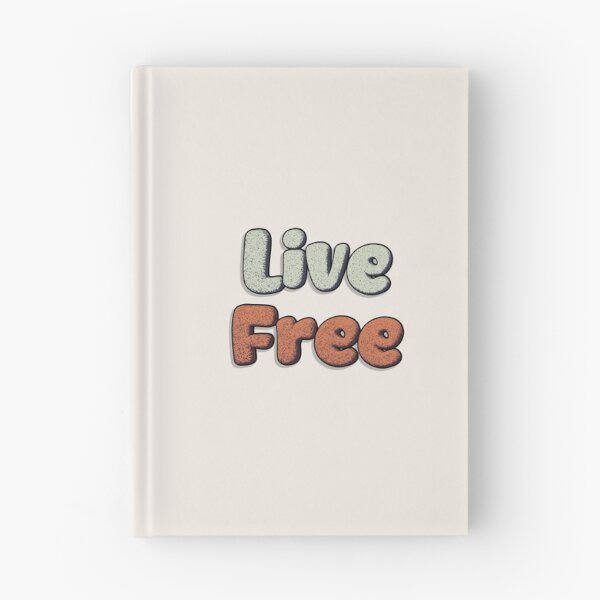 Item preview, "Live Free" Cartoon Style typography designed and sold by trepiu.