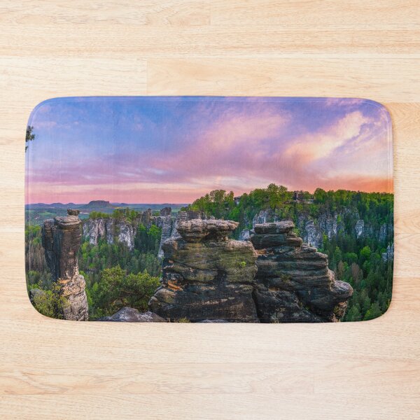 Item preview, Panorama of Bastei bridge during sunset designed and sold by raphotography88.