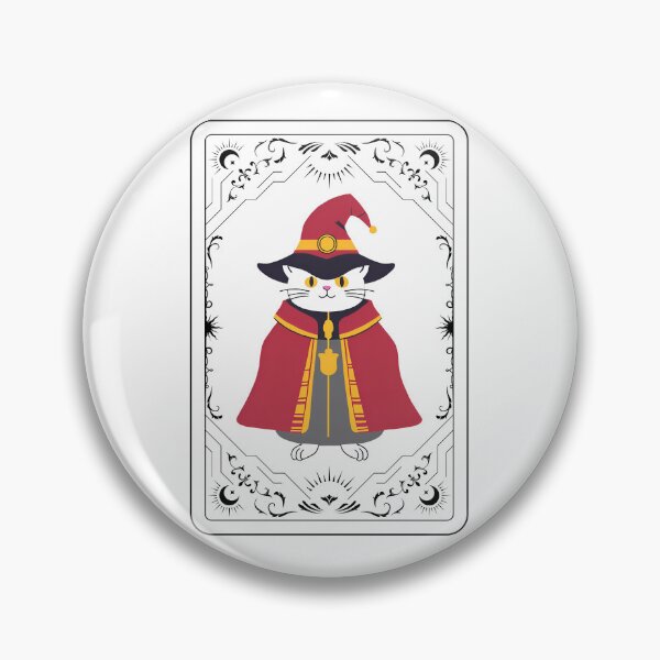 Item preview, The Feline Wizard: A Tarot Card of Magic and Mystery. Magical Cat Wizard - Amulet of Luck designed and sold by MarCreativArt.