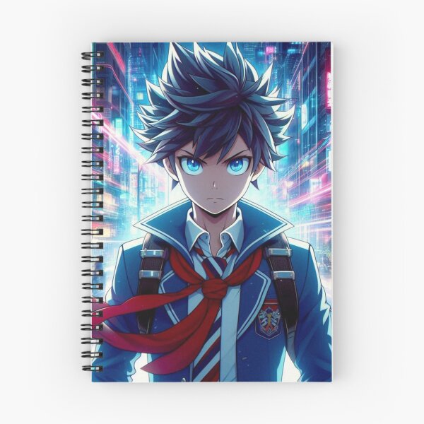 Item preview, Neon City Schoolboy - Futuristic Anime Scene designed and sold by emanuele6698.