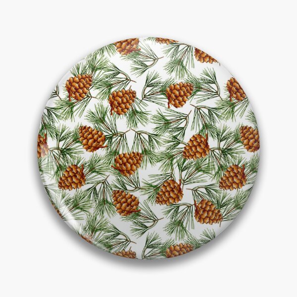 Item preview, new year, trees, cones, forest, green, holiday, pattern designed and sold by Tetiana Pohurska.