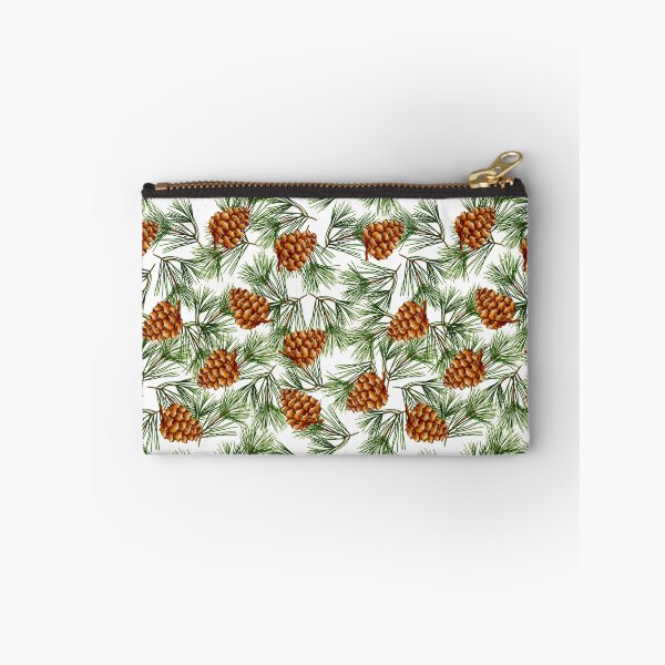 Item preview, new year, trees, cones, forest, green, holiday, pattern designed and sold by Tetiana Pohurska.