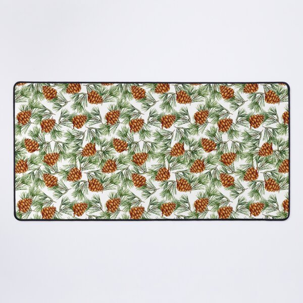 Item preview, new year, trees, cones, forest, green, holiday, pattern designed and sold by Tetiana Pohurska.