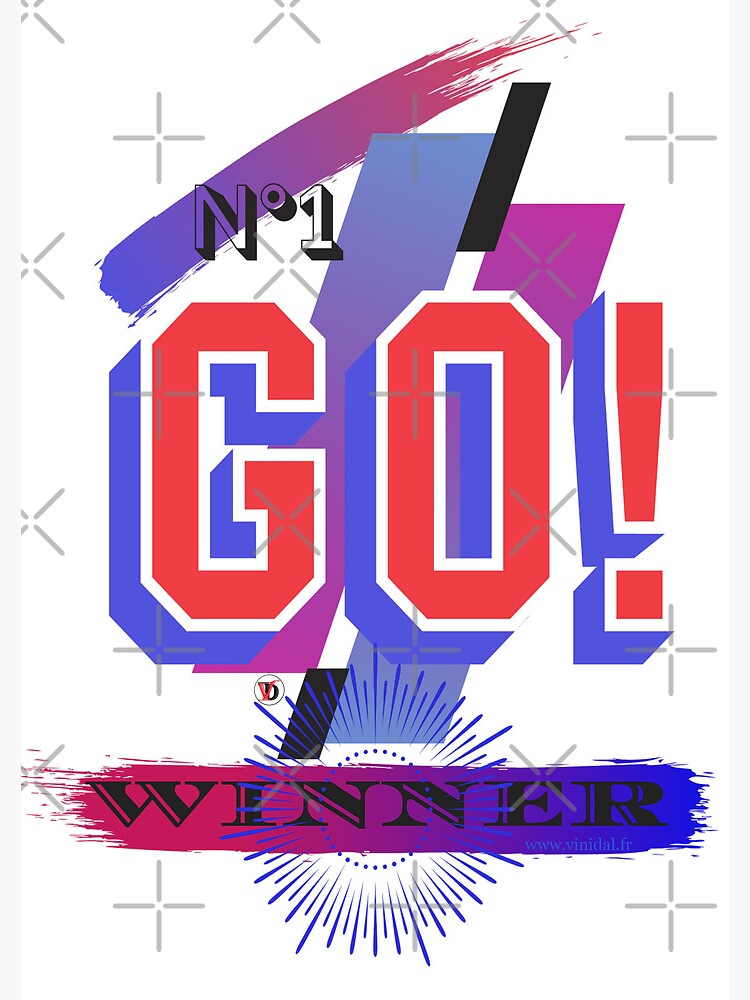 Aperçu 3 sur 3. Carnet avec l'œuvre Go Winner créée et vendue par Vinidal.