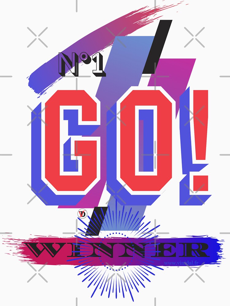 Aperçu 7 sur 7. T-shirt classique avec l'œuvre Go Winner créée et vendue par Vinidal.