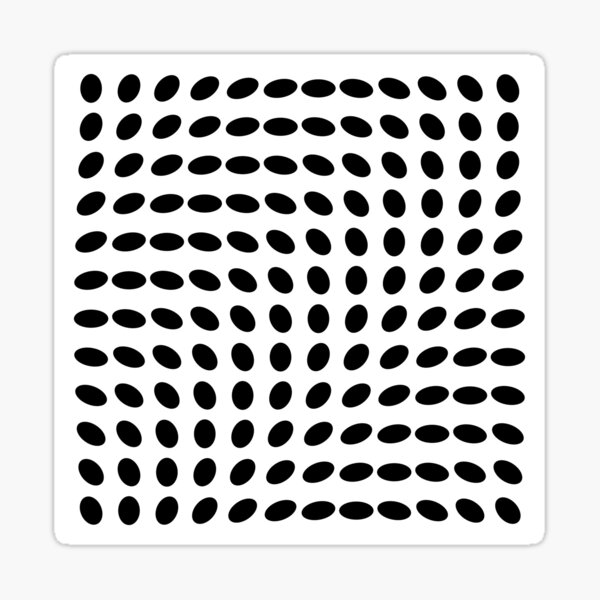 rotating dots - op art Sticker