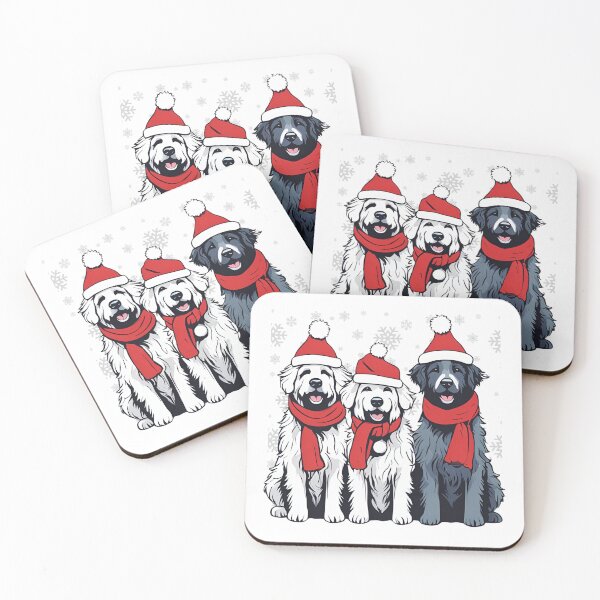 Item preview, Festive Bergamasco Shepherd – Christmas Pattern designed and sold by GoodyPaws.
