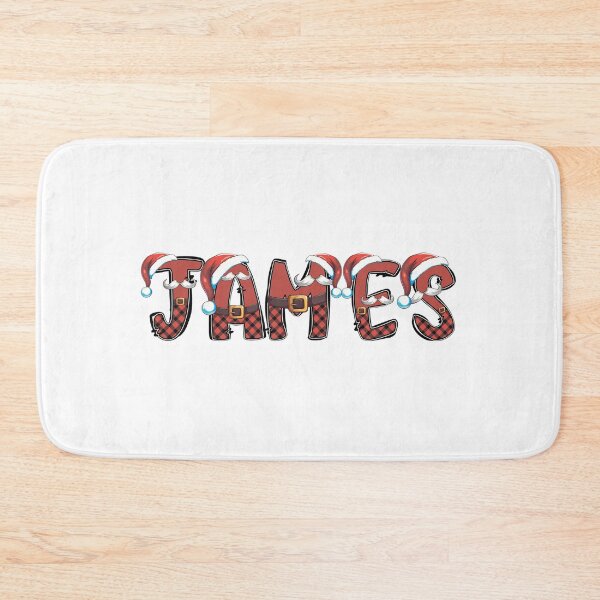 Artikelvorschau, Name James. Mein Name ist James. Weihnachten. Weihnachtsmannmütze. entworfen und verkauft von MagelliShop.