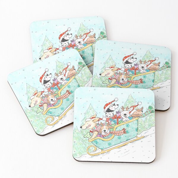 Item preview, Sleigh Drive With Funny Doggies designed and sold by iamdesigns14.