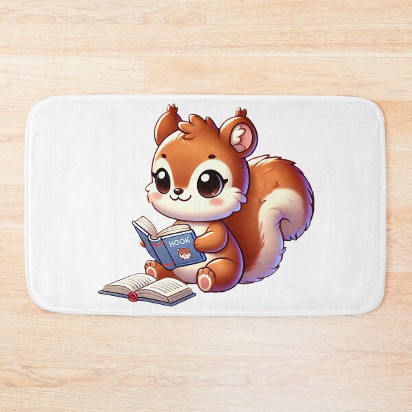Item preview, Cute Squirrel Reading a Book Illustration designed and sold by Chokhdi289shop.