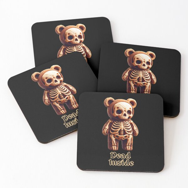 Item preview, Dead Inside Teddy Bear - Wooden Engraved Skeleton Bear designed and sold by The magic  Yellow bus.