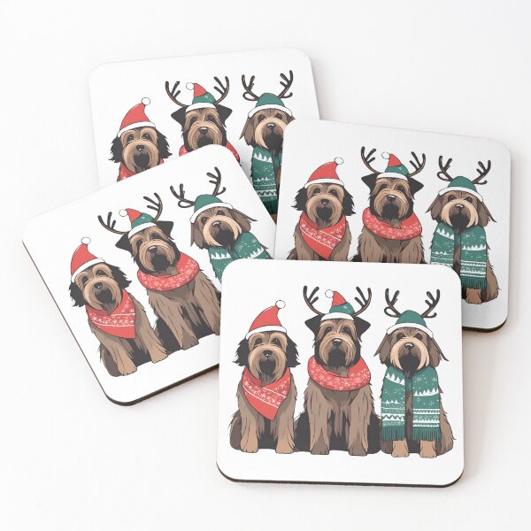 Item preview, Festive Briard – Christmas Pattern designed and sold by GoodyPaws.