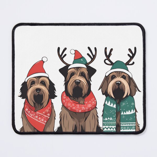 Item preview, Festive Briard – Christmas Pattern designed and sold by GoodyPaws.
