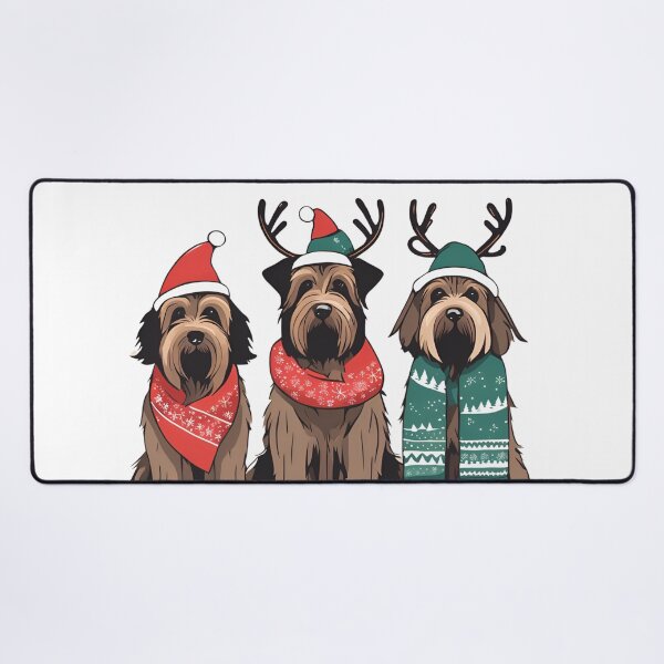 Item preview, Festive Briard – Christmas Pattern designed and sold by GoodyPaws.