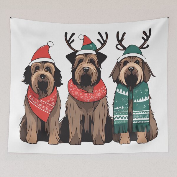 Item preview, Festive Briard – Christmas Pattern designed and sold by GoodyPaws.