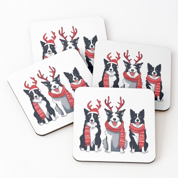 Item preview, Festive Border Collie – Christmas Pattern designed and sold by GoodyPaws.