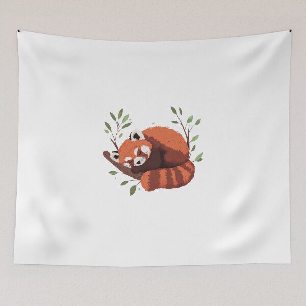 Item preview, red panda sleeping  designed and sold by MystiS.