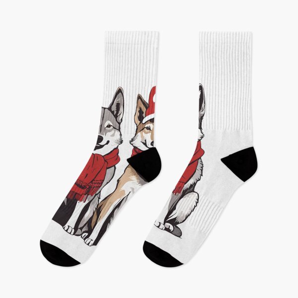 Item preview, Festive Czechoslovakian Wolfdog – Christmas Pattern designed and sold by GoodyPaws.