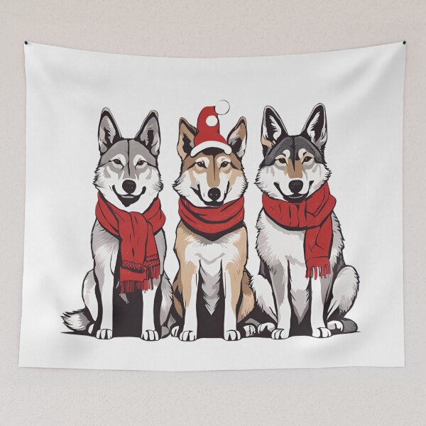 Item preview, Festive Czechoslovakian Wolfdog – Christmas Pattern designed and sold by GoodyPaws.