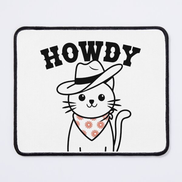 Item preview, Howdy meowdy cat funny bumper sticker designed and sold by MasnMusg.