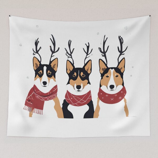 Item preview, Festive Smooth Collie – Christmas Pattern designed and sold by GoodyPaws.