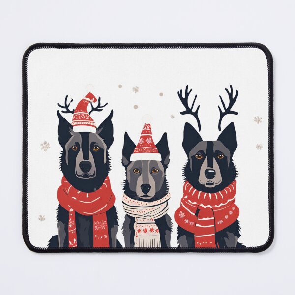Item preview, Festive Dutch Shepherd – Christmas Pattern designed and sold by GoodyPaws.
