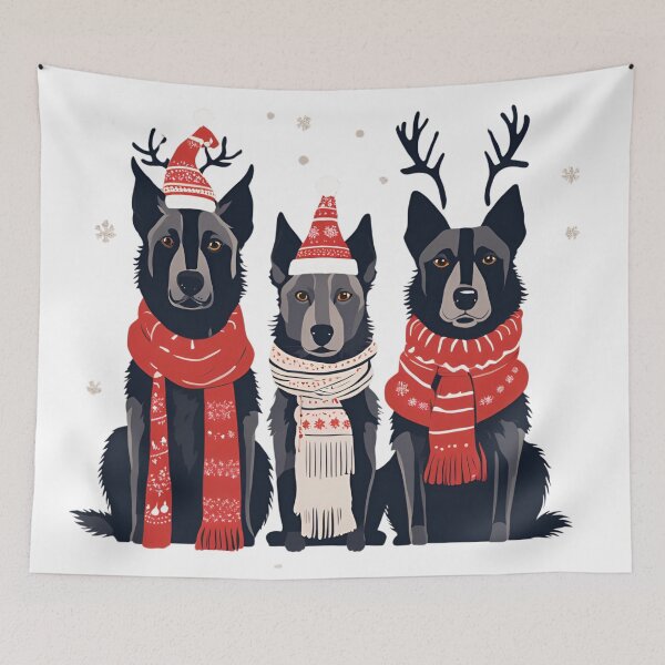 Item preview, Festive Dutch Shepherd – Christmas Pattern designed and sold by GoodyPaws.