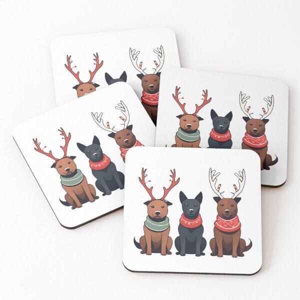 Item preview, Festive Australian Kelpie – Christmas Pattern designed and sold by GoodyPaws.