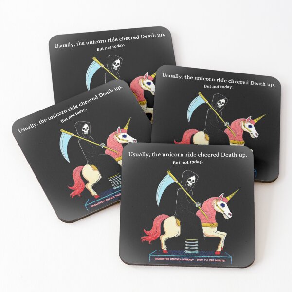 Item preview, Death's Enchanted Unicorn Journey designed and sold by PopCultureArtShop.