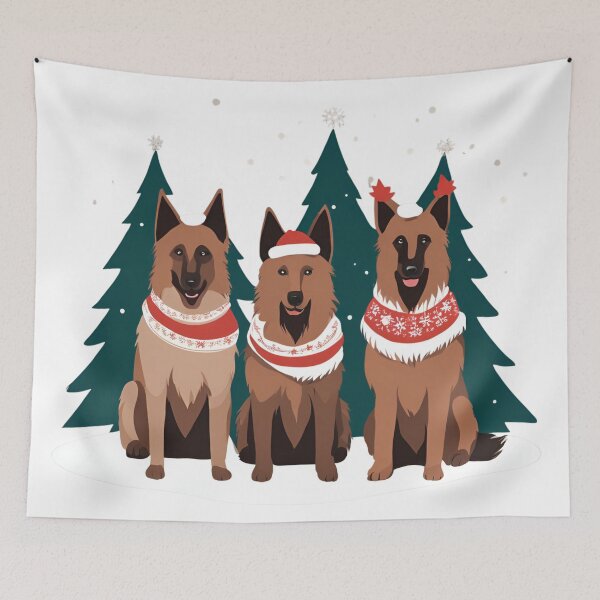 Item preview, Festive Belgian Tervuren – Christmas Pattern designed and sold by GoodyPaws.