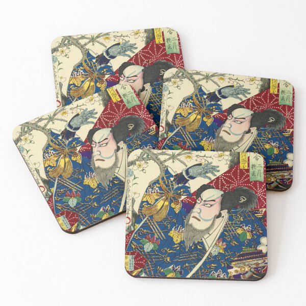 Item preview, Samurai Warrior Under Blossoming Tree by Toyohara Kunichika designed and sold by Kina-design.