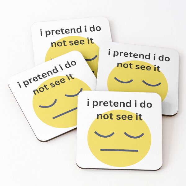 Item preview, "i pretend i do not see it" Sticker designed and sold by glitchydesign.