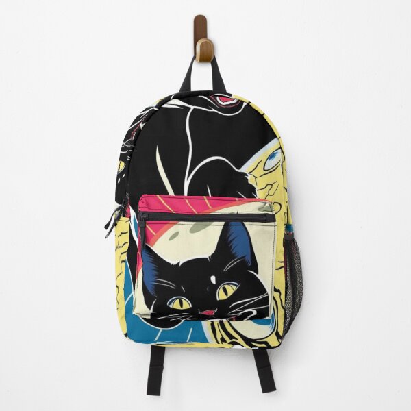 Item preview, Cosmic Cats on the Moon - Playful Black Cat Illustration designed and sold by Ideaunluck-shop.