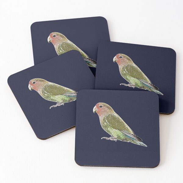 Item preview, Rosy-faced Lovebird White Alternate Design  designed and sold by designsasstultd.